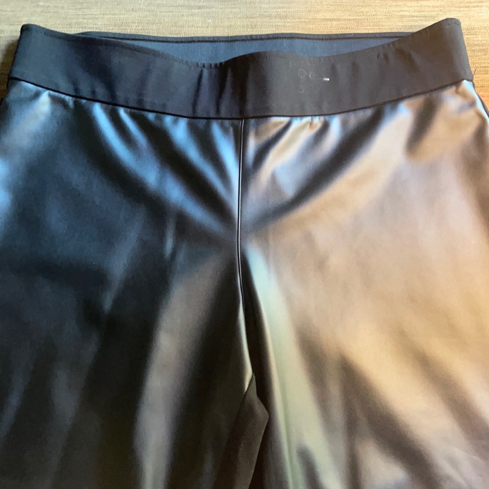 Ava viv black pleather leggings